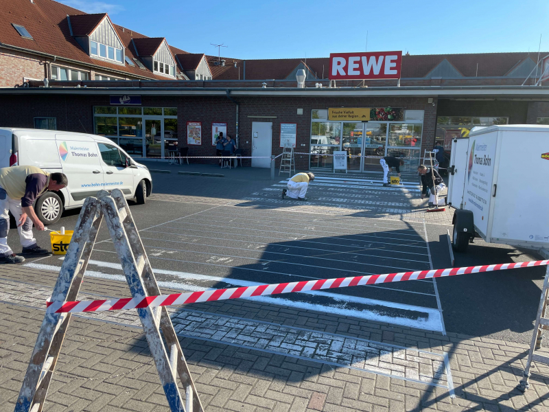 Rewe Strassenbeschriftung